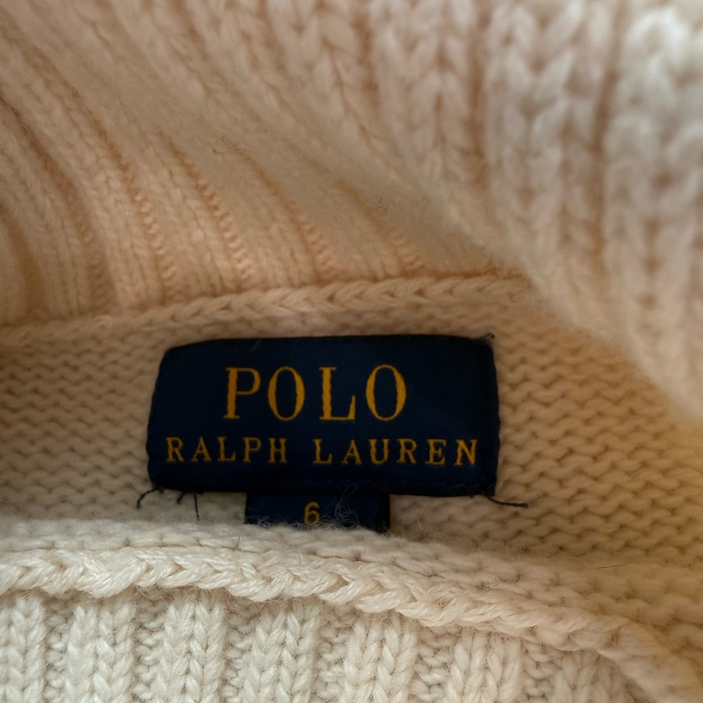Polo by Ralph Lauren Cream Sweater with Navy Letters - Picture 11 of 12
